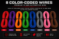 CCS 8 circuit color-matched automotive wiring kit